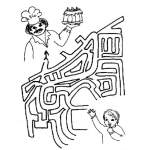 Dibujo para colorear Juego De Laberinto Del Bebe Para Pintar Y Colorear