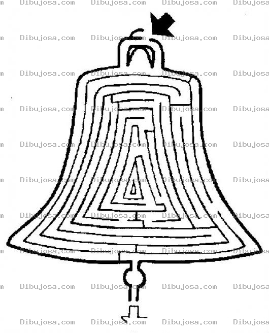 Dibujo para colorear Juego De Laberinto De La Campana Para Colorear