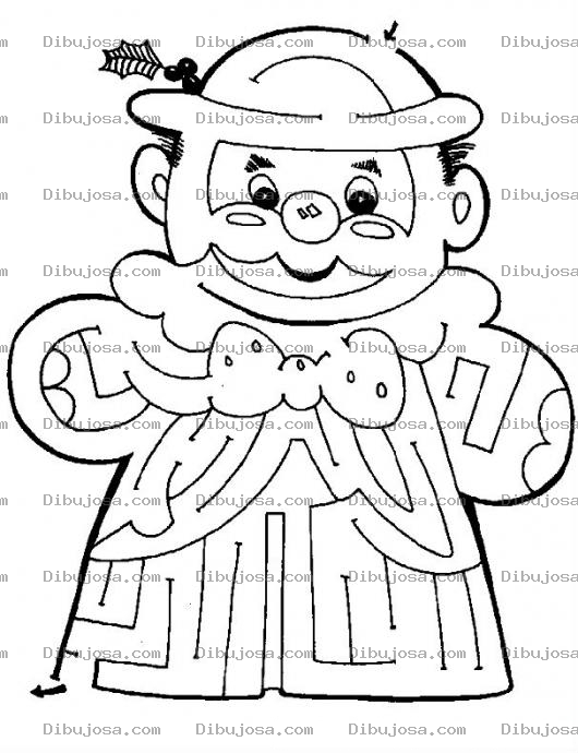 Dibujo para colorear Juego Del Laberinto Del Payaso Para Pintar Y Colorear