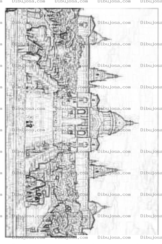 Dibujo para colorear Palacio Nacional De Espana Para Colorear