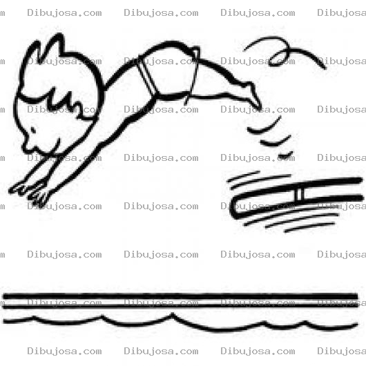 Dibujo para colorear Colorear Nino Saltando De Trampolin