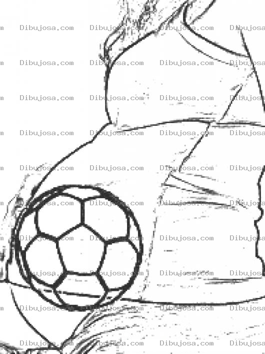 Dibujo para colorear Dibujo De Una Mujer Embaraza De Una Pelota De Futbol Para Colorear