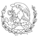 Dibujo para colorear Escudo De Mexico Para Colorear