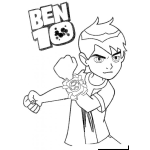 Dibujo para colorear Colorear A Ben 10