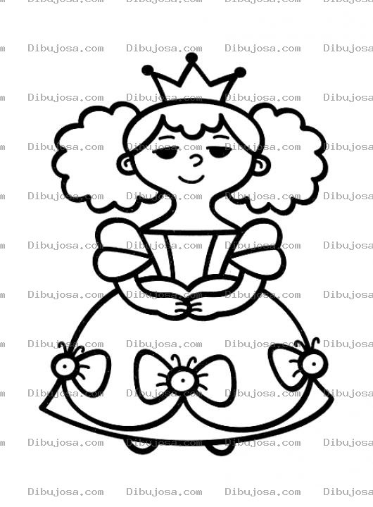Dibujo para colorear Dibujo De Princesa Colocha Para Pintar Y Colorear