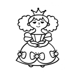 Dibujo para colorear Dibujo De Princesa Colocha Para Pintar Y Colorear