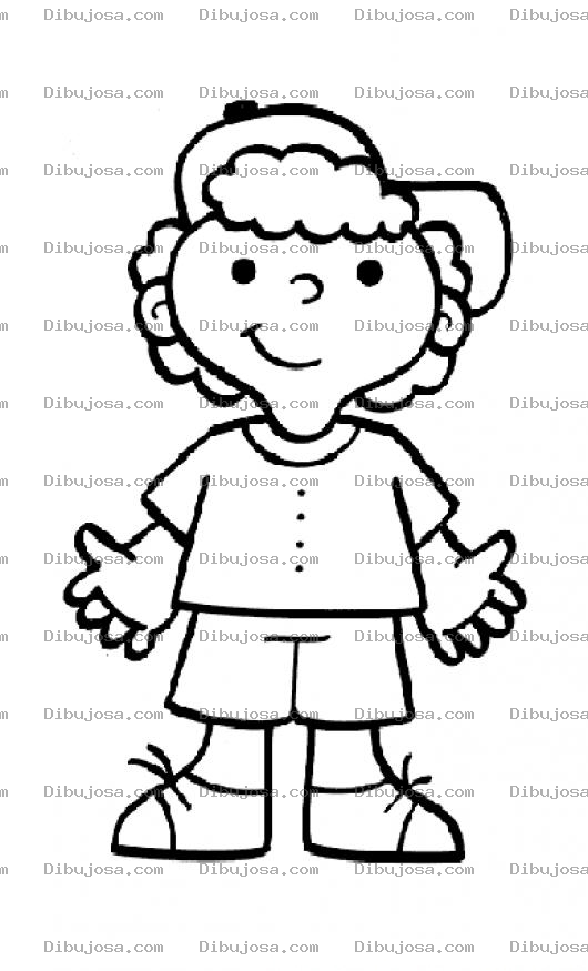 Dibujo para colorear Colorear Nino Colocho Con Gorra