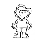 Dibujo para colorear Colorear Nino Colocho Con Gorra