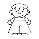 Dibujo para colorear Colorear Nino Con Pantalo Acampanado