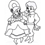 Dibujo para colorear Lacueca Dibujo De Chileno Y Chilena Bailando Cueca Para Pintar Y Colorear Pareja De Chilenos Bailandocueca En Septiembre Para Conmemorar Del Dia De La Independencia De Chile