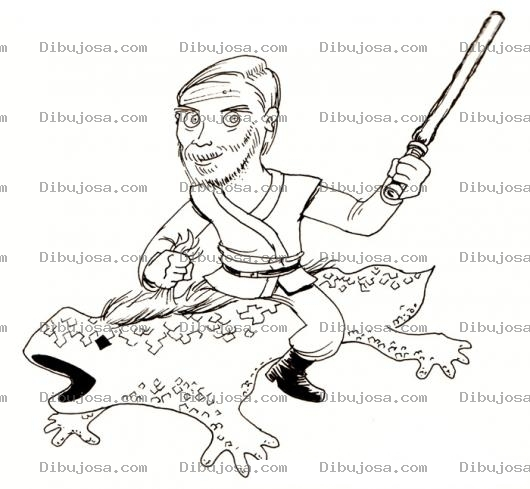 Dibujo para colorear Domador De Lagartijas Para Pintar Y Colorear Domador De Iguanas