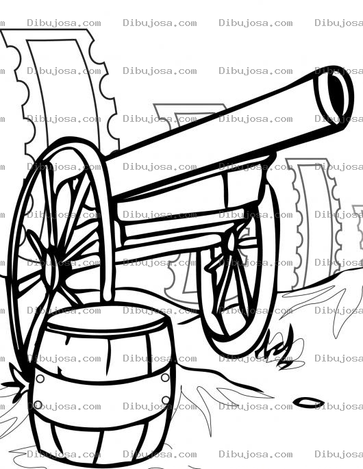 Dibujo para colorear Colorear canon