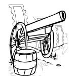 Dibujo para colorear Colorear canon