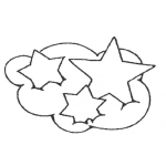 Dibujo para colorear Colorear Estrellas En Las Nubes