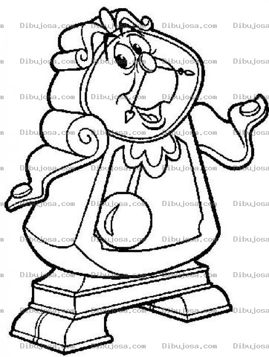 Dibujo para colorear Muneco Reloj Para Pintar Y Colorear