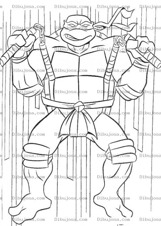 Dibujo para colorear Colorear Tortuga Ninja