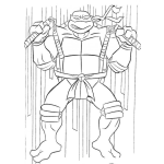 Dibujo para colorear Colorear Tortuga Ninja