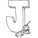 Dibujo para colorear Dibujo De La Letra Jota De Jalea Para Pintar Y Colorear La Letra J
