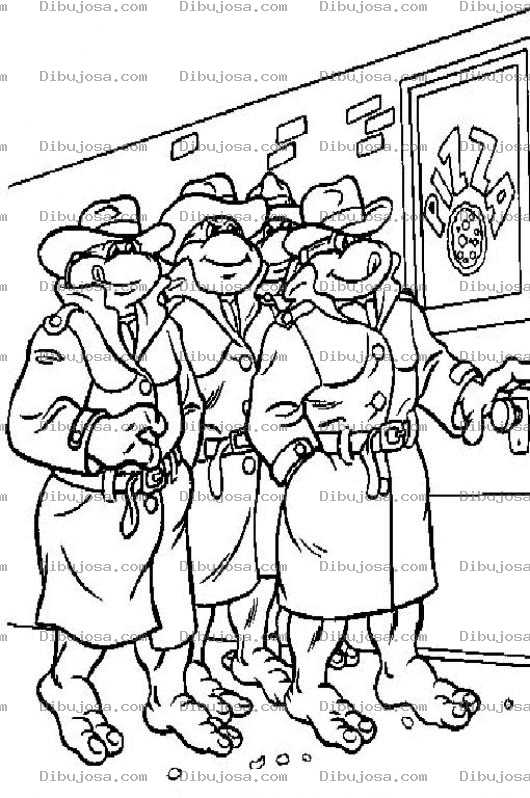 Dibujo para colorear Colorear Tortugas Ninjas