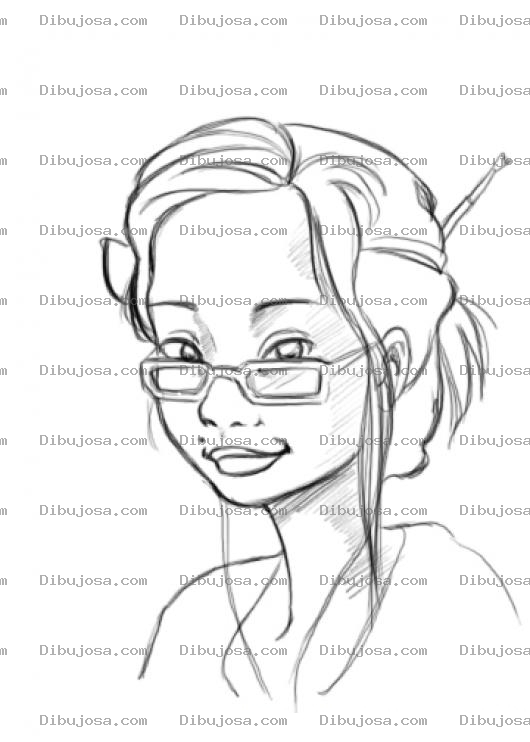 Dibujo para colorear Maestra Jovensita Para Pintar Y Colorear Profesora De Primaria
