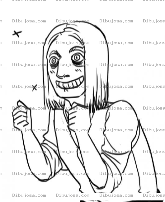 Dibujo para colorear Dibujo De Mujer Esperanzada Deseosa E Ilusionada Para Colorear