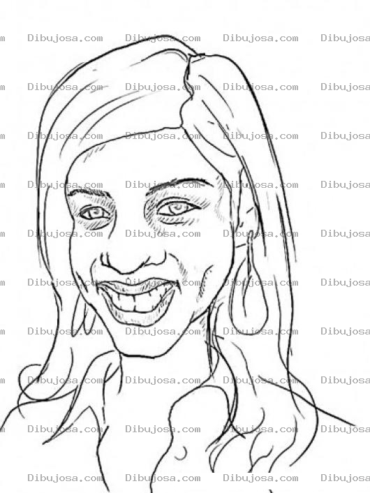 Dibujo para colorear Colorear Chica Sonriente