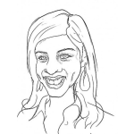 Dibujo para colorear Colorear Chica Sonriente