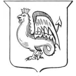 Dibujo para colorear Colorear Escudo De Gallo Rey Con Cola De Dragon