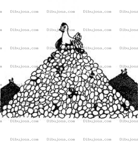 Dibujo para colorear La Gallina De Los Huevos De Oro Dibujo De Una Gallina Experta En Poner Huevos Para Colorear