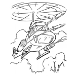 Dibujo para colorear Helicoptero Militar Para Colorear