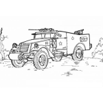 Dibujo para colorear Camion Militar Para Colorear