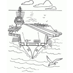 Dibujo para colorear Dibujo De Un Lanza Aviones Para Pintar Y Colorear
