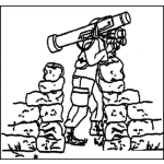 Dibujo para colorear Soldado Con Bazooka Para Pintar Y Colorear Bazuka Militar