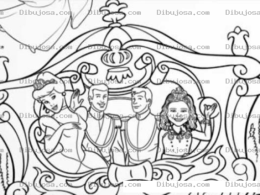 Dibujo para colorear Princesas Y Principes Dibujo De 2 Princesas Con 2 Principes Para Pintar Y Colorear Princesitas Emparejadas