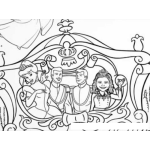 Dibujo para colorear Princesas Y Principes Dibujo De 2 Princesas Con 2 Principes Para Pintar Y Colorear Princesitas Emparejadas