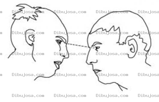 Dibujo para colorear Contacto Visual De Peleadore Para Pintar Y Colorear Eyecontact