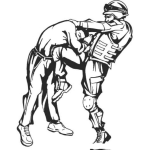 Dibujo para colorear Dibujo De Un Soldado Pegandole A Un Delincuente Para Pintar Y Colorear
