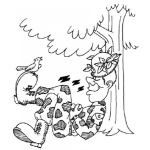 Dibujo para colorear Dibujo De Soldado Descansando Debajo De Un Arbol Para Pintar Y Colorear