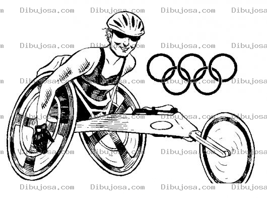 Dibujo para colorear Olimpiadasespeciales Dibujo De Un Concursante De Olimpiadas Especiales Para Pintar Y Colorear