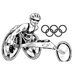 Dibujo para colorear Olimpiadasespeciales Dibujo De Un Concursante De Olimpiadas Especiales Para Pintar Y Colorear