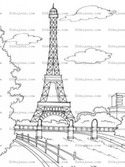 Dibujo para colorear Torredeparis Dibujo De La Torre De Eiffel Para Pintar Y Colorear La Torredeifel