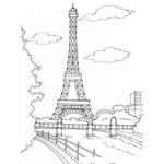 Dibujo para colorear Torredeparis Dibujo De La Torre De Eiffel Para Pintar Y Colorear La Torredeifel