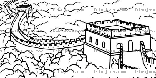 Dibujo para colorear Dibujo De La Muralla China Para Pintar Y Colorear Murallachina