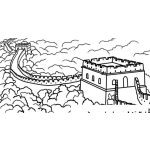 Dibujo para colorear Dibujo De La Muralla China Para Pintar Y Colorear Murallachina