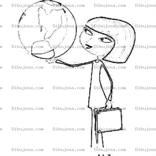 Dibujo para colorear Ecologista Dibujo De Mujer Con Conciencia Ecologica Y Amor Por El Planeta Tierra Para Pintar Y Colorear