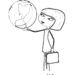 Dibujo para colorear Ecologista Dibujo De Mujer Con Conciencia Ecologica Y Amor Por El Planeta Tierra Para Pintar Y Colorear