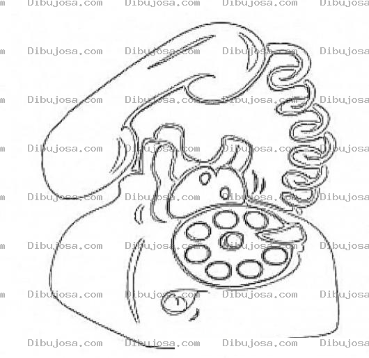 Dibujo para colorear Colorear Telefono Ringeando Dibujo De Telefono Loco Sonando