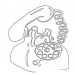 Dibujo para colorear Colorear Telefono Ringeando Dibujo De Telefono Loco Sonando