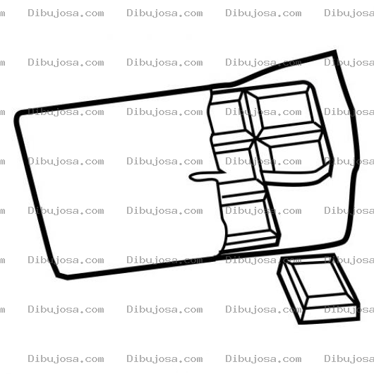 Dibujo para colorear Dibujo De Chocolate Hershey Para Colorear Barrita De Chocolate Con Tabletas