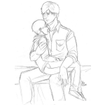 Dibujo para colorear Dibujo De Papa Cargando A Su Hijo Para Pintar Y Colorear
